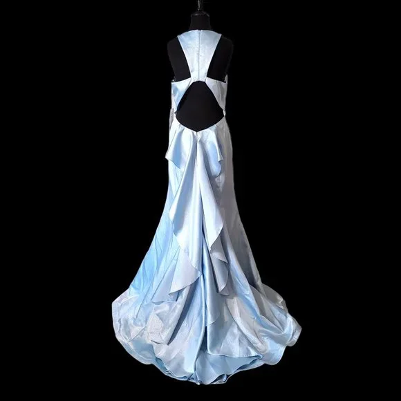Morell Maxie Ice Blue Mermaid Prom Dress - Picture 6 of 9